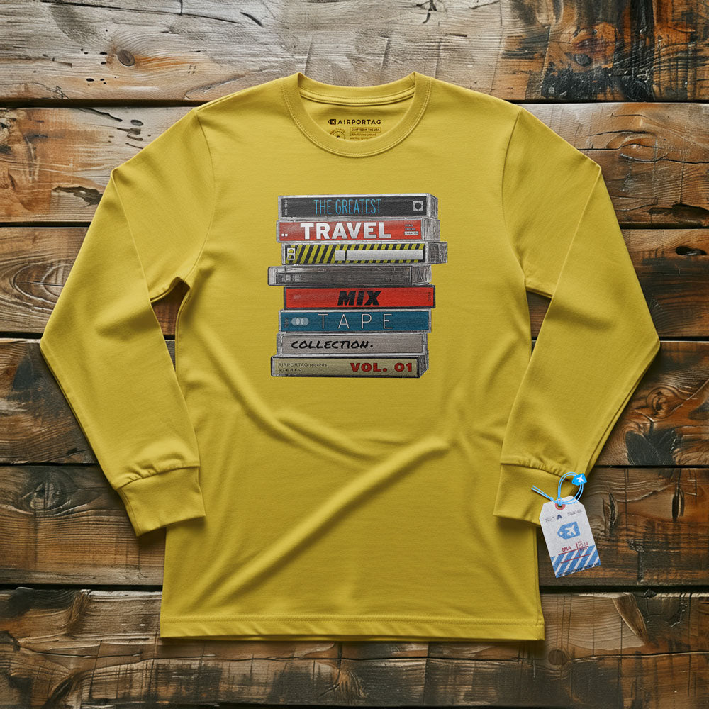 Travel Mix Cassette Stack - Long Sleeve T-Shirt
