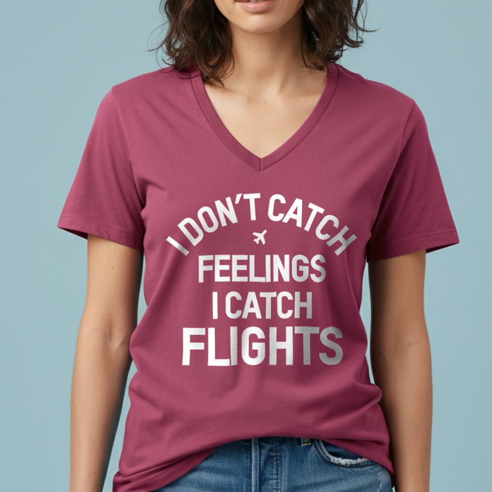 Catch Flights - Women's V-Neck T-Shirt