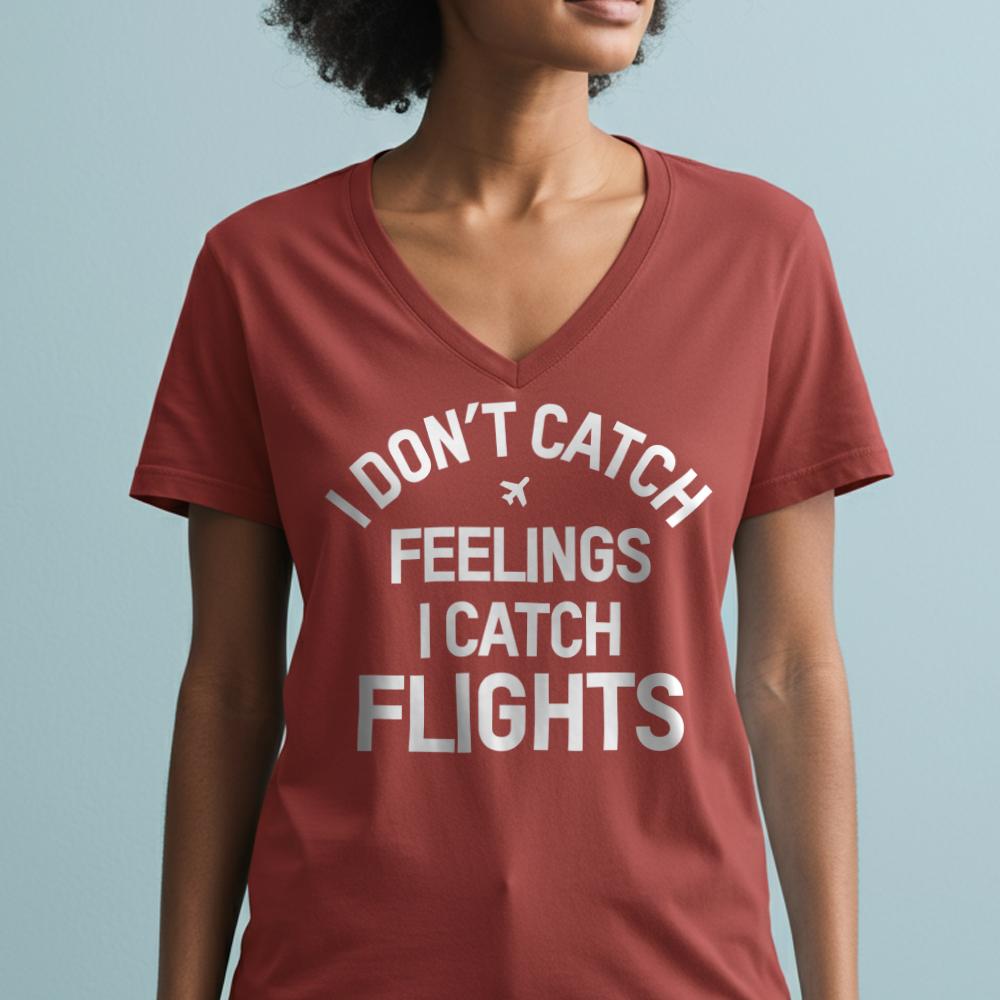 Catch Flights - Women's V-Neck T-Shirt