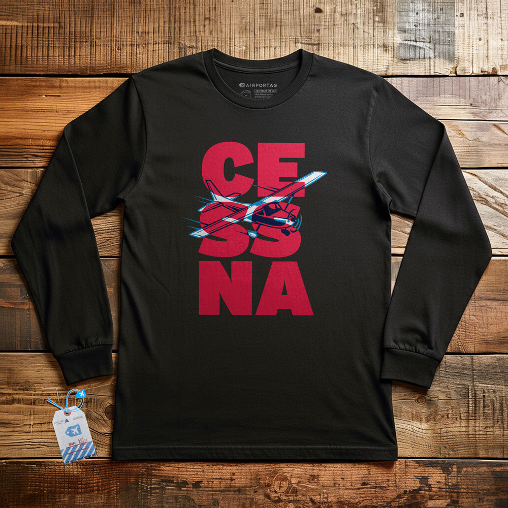 Cessna Letters - Long Sleeve T-Shirt