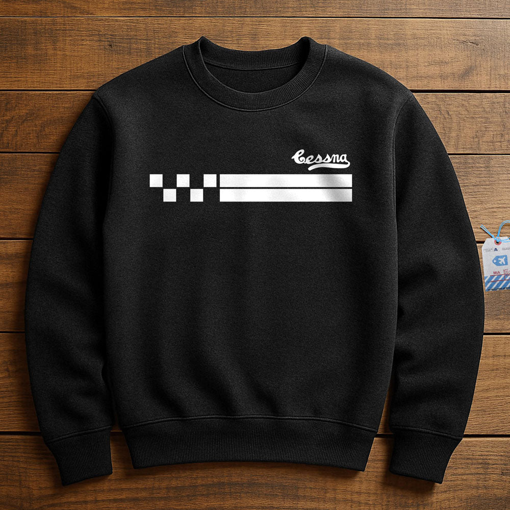 Cessna Bobcat Stripes - Sweatshirt - Black