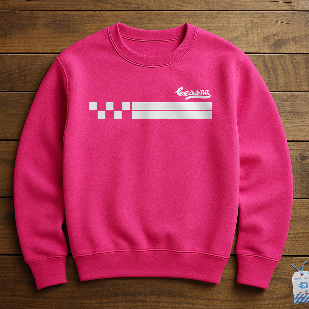 Cessna Bobcat Stripes - Sweatshirt - Pink