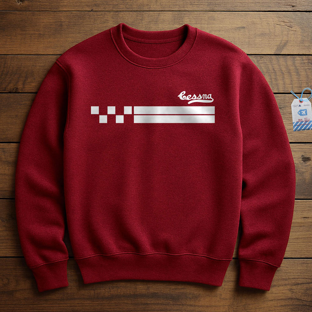 Cessna Bobcat Stripes - Sweatshirt - Red