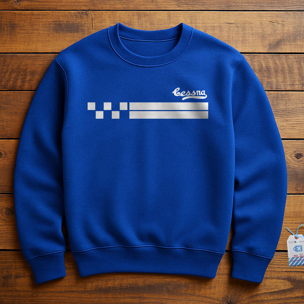 Cessna Bobcat Stripes - Sweatshirt - True Royal
