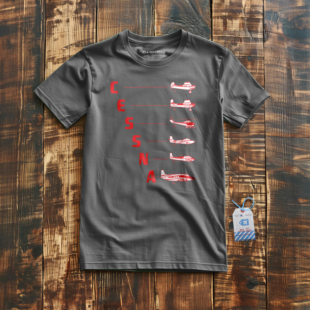Cessna Letters to Planes - T-Shirt