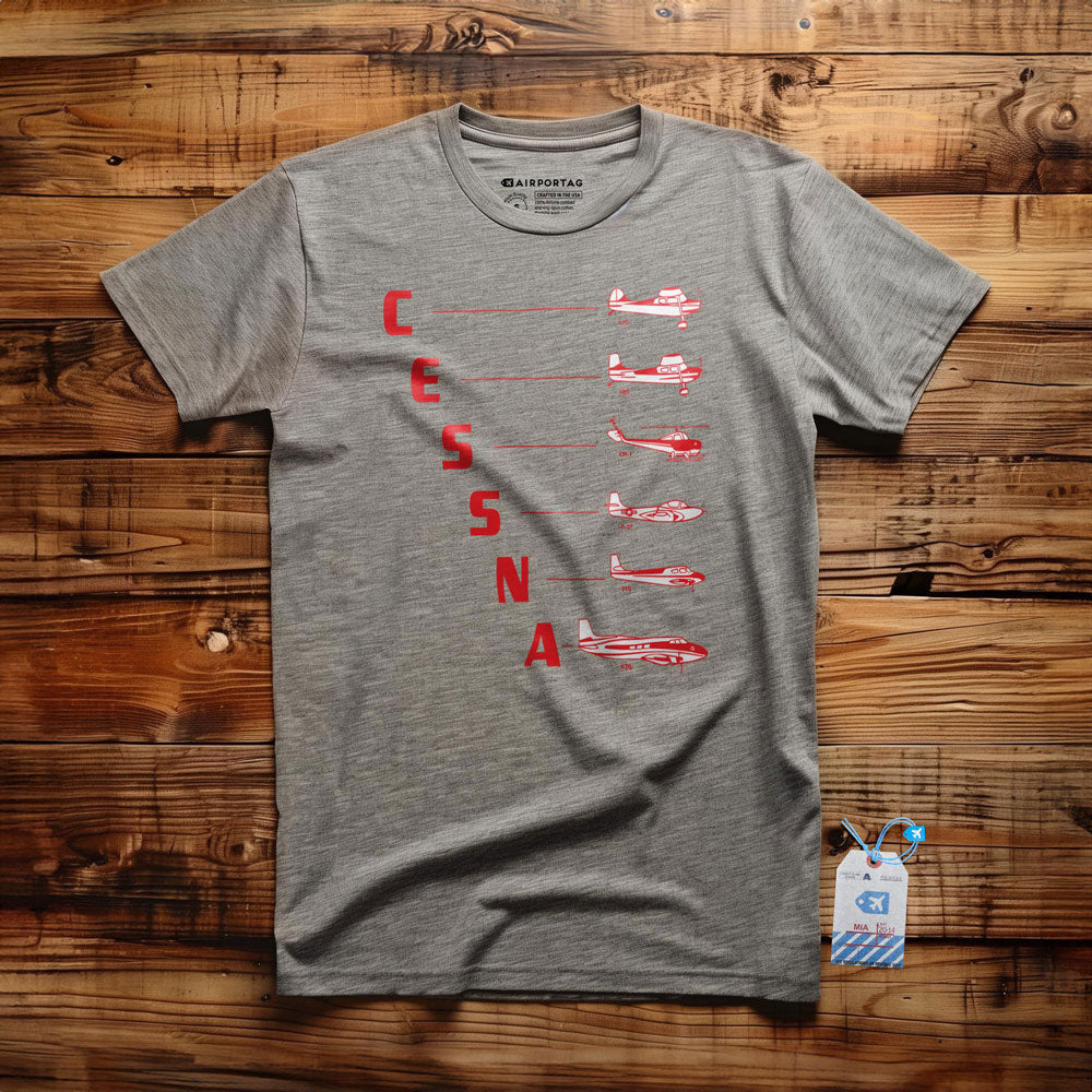 Cessna Letters to Planes - T-Shirt