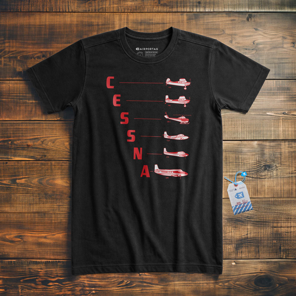 Cessna Letters to Planes - T-Shirt