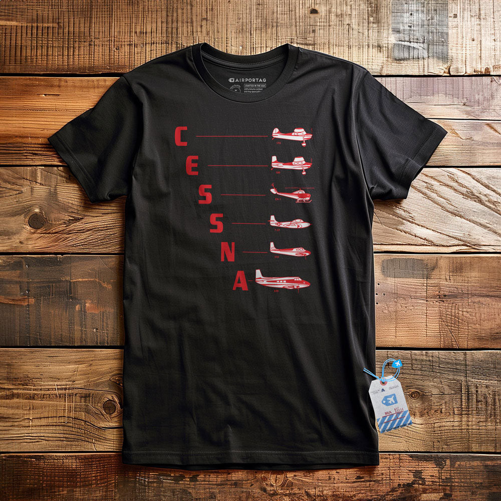 Cessna Letters to Planes - T-Shirt