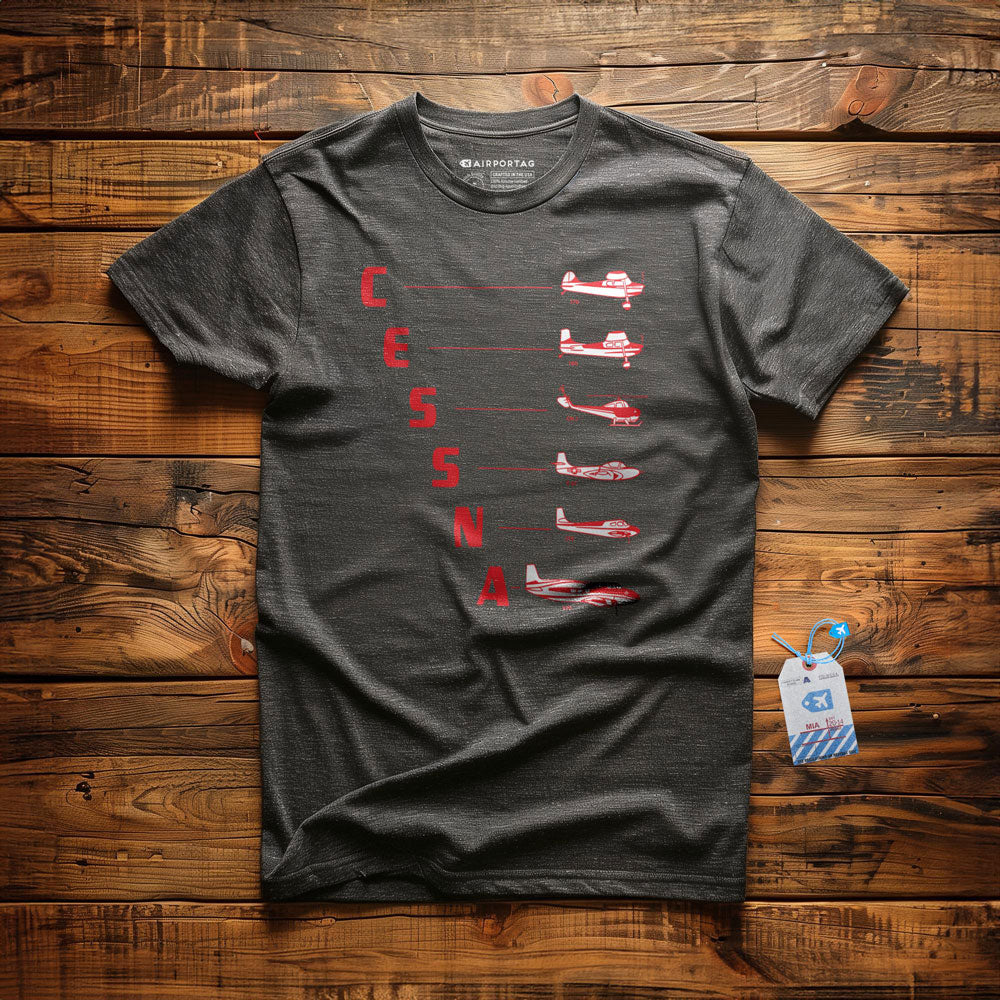 Cessna Letters to Planes - T-Shirt