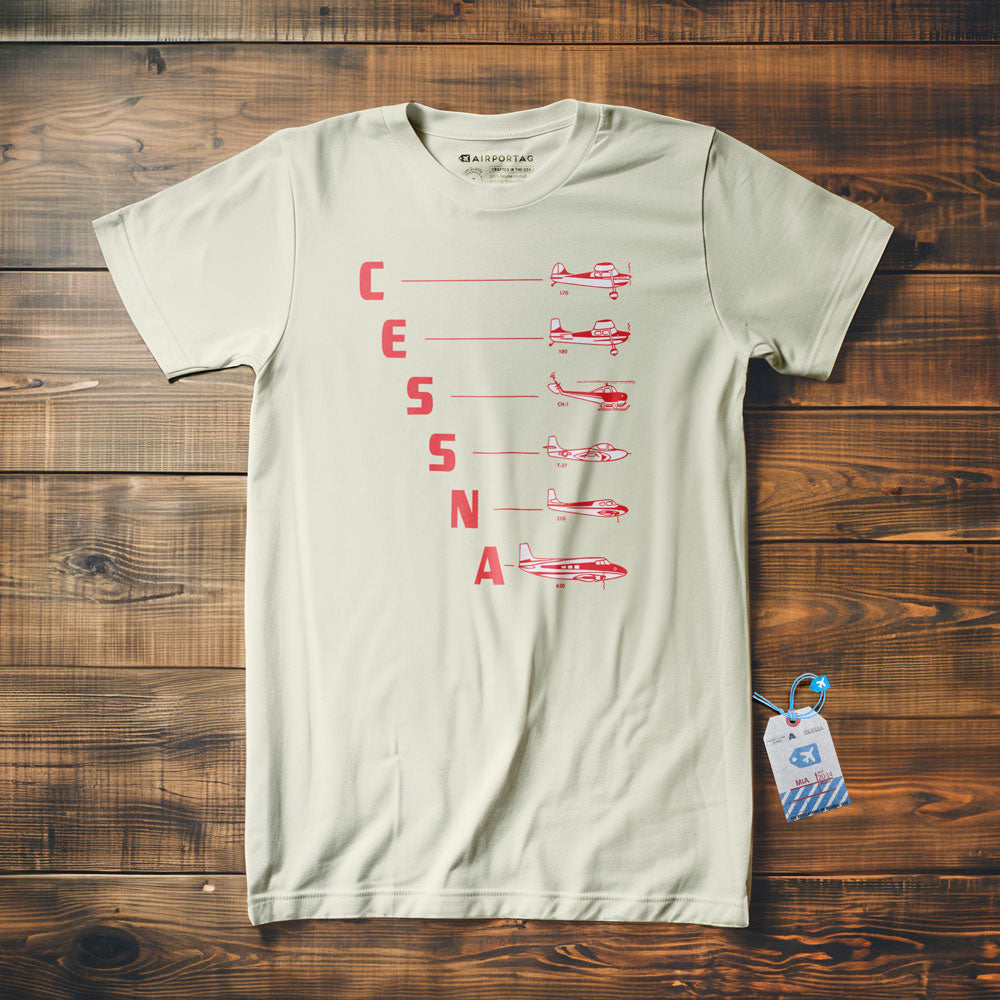 Cessna Letters to Planes - T-Shirt