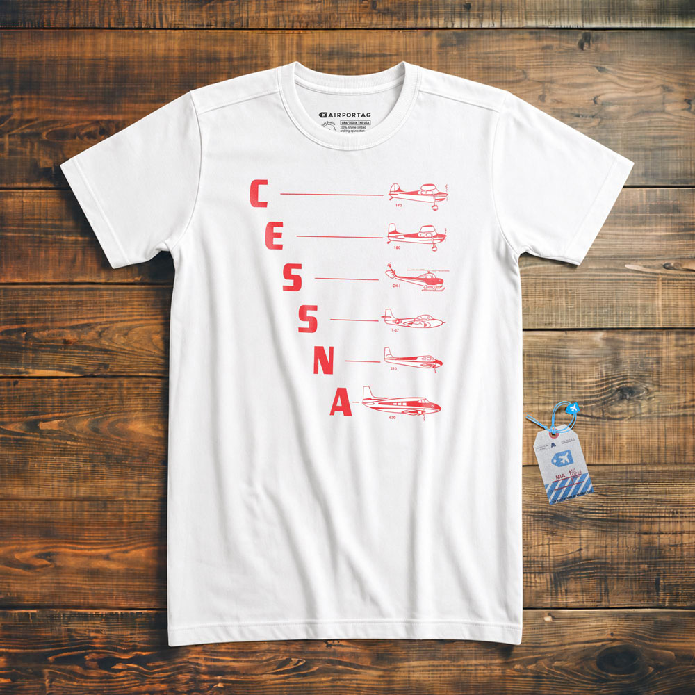 Cessna Letters to Planes - T-Shirt