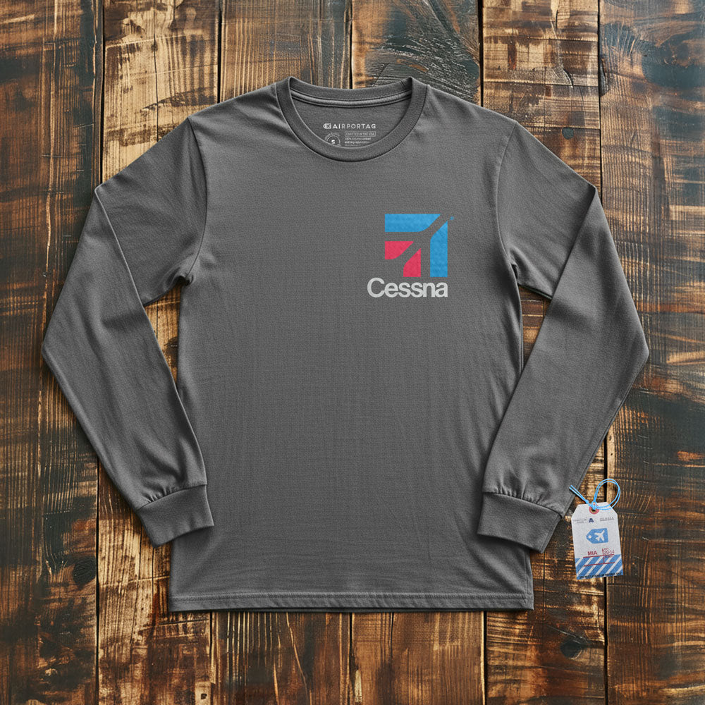 Cessna Logo Pocket - Long Sleeve T-Shirt