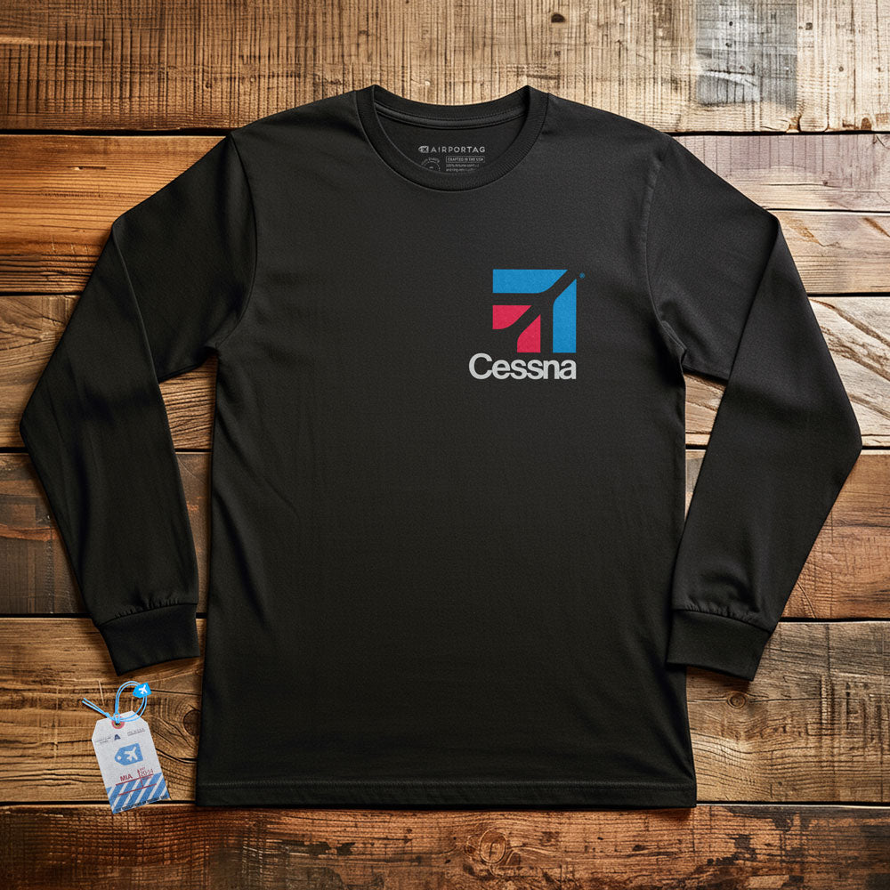 Cessna Logo Pocket - Long Sleeve T-Shirt