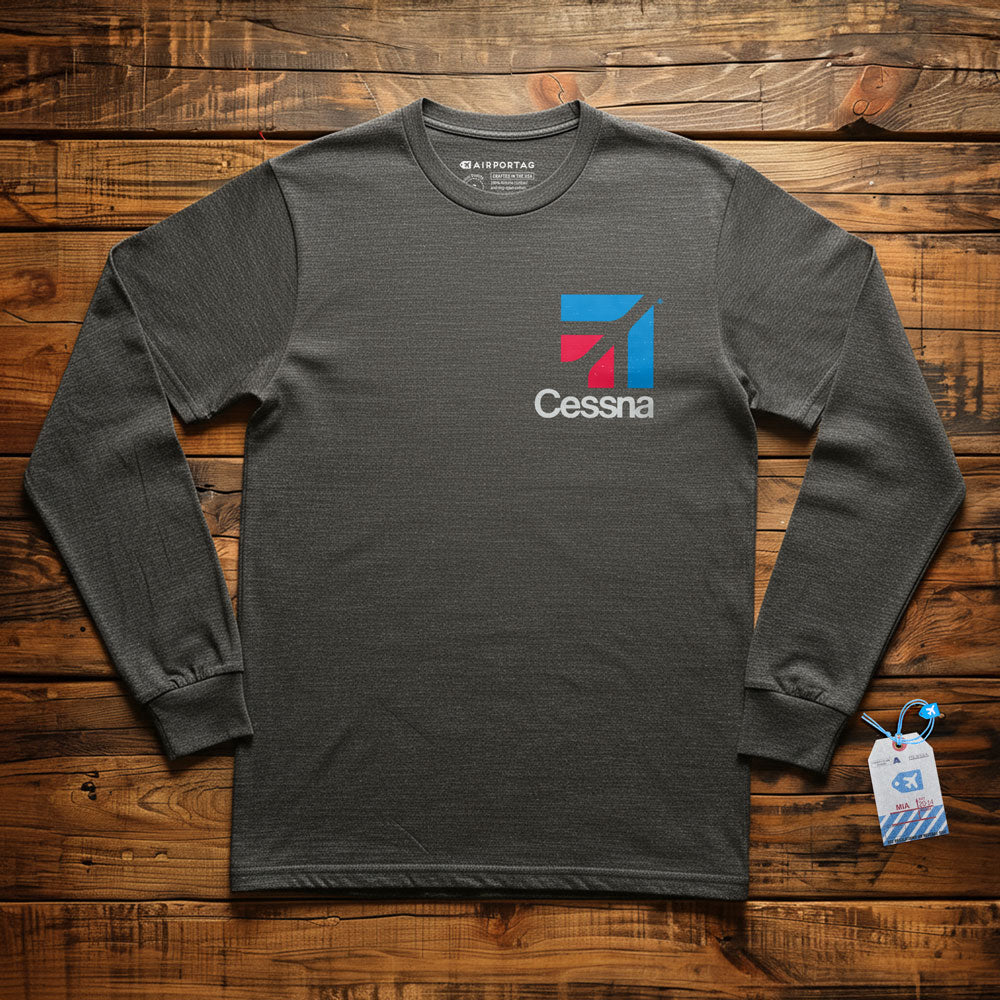 Cessna Logo Pocket - Long Sleeve T-Shirt