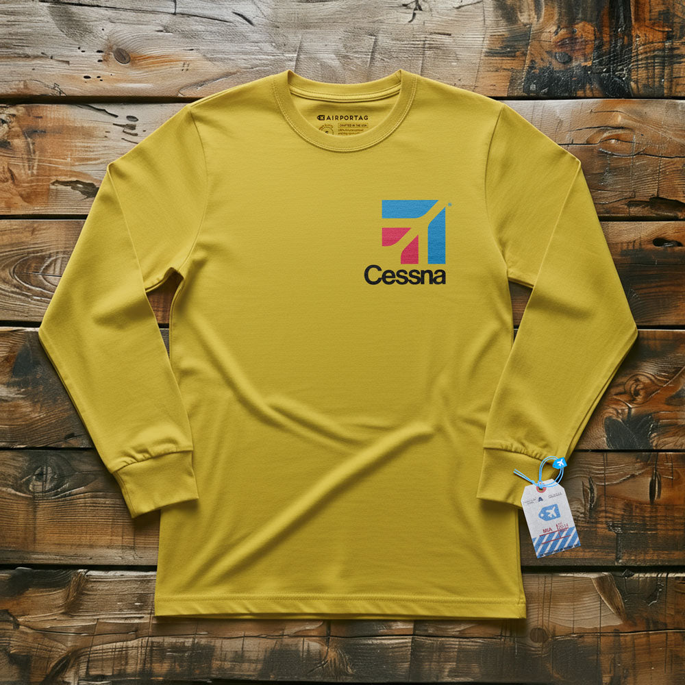 Cessna Logo Pocket - Long Sleeve T-Shirt