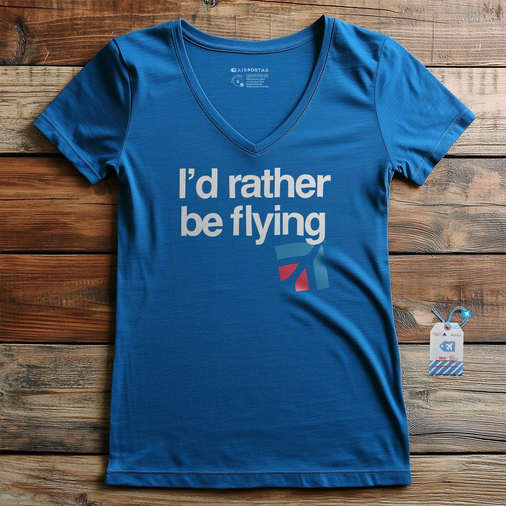 Cessna Rather be Flying - Women's V-Neck T-Shirt