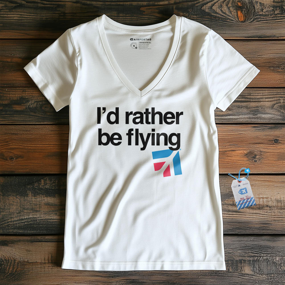 Cessna Rather be Flying - Women's V-Neck T-Shirt