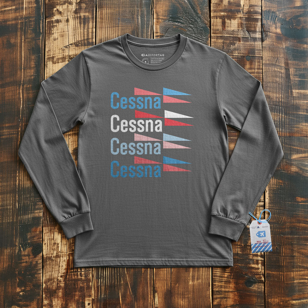 Cessna Logo Fade - Long Sleeve T-Shirt
