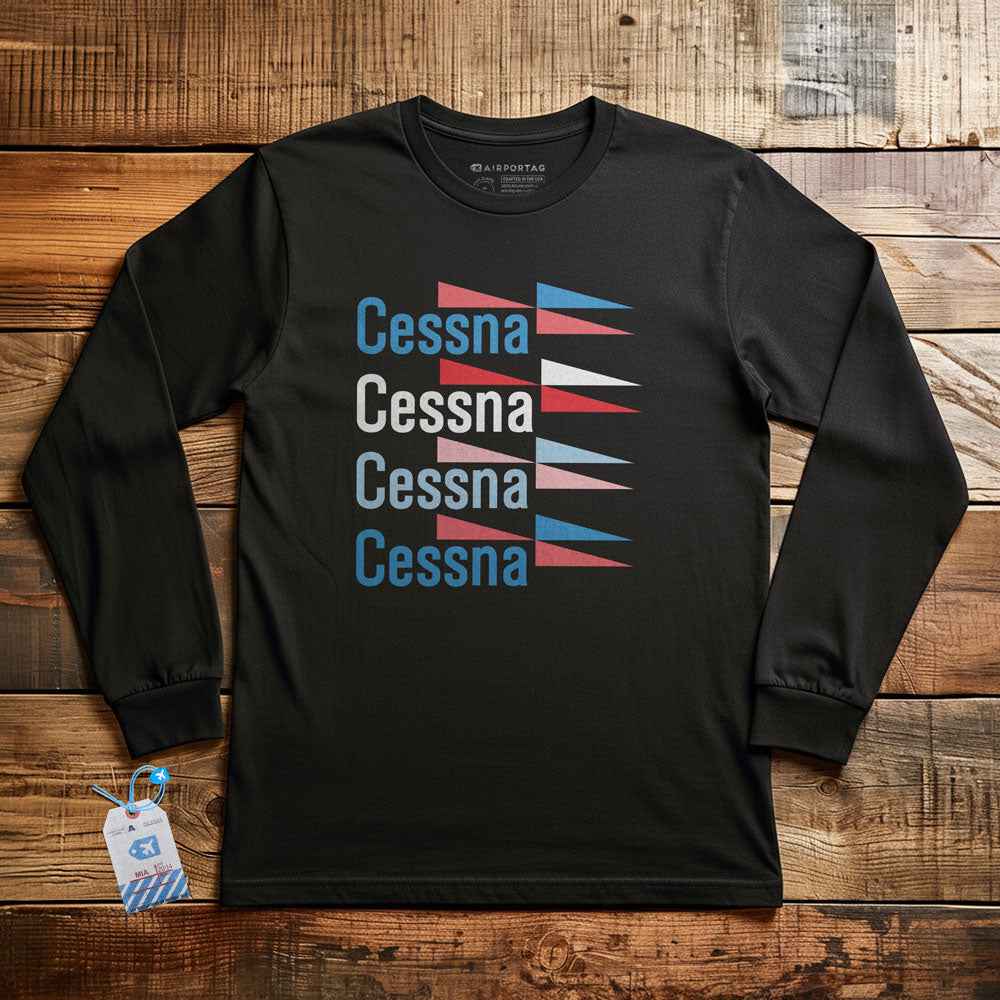 Cessna Logo Fade - Long Sleeve T-Shirt