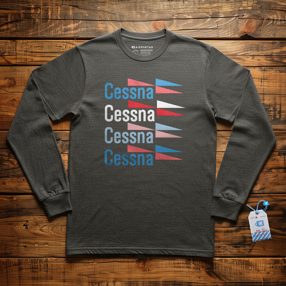 Cessna Logo Fade - Long Sleeve T-Shirt