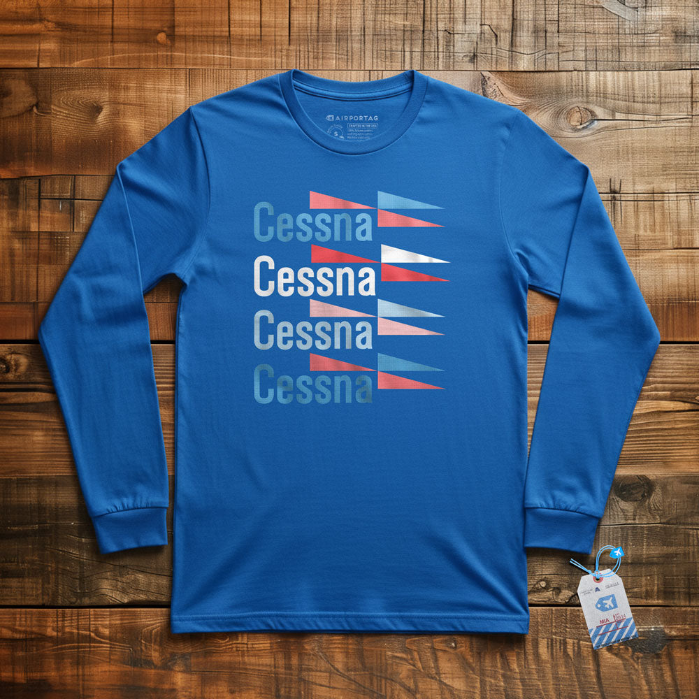 Cessna Logo Fade - Long Sleeve T-Shirt