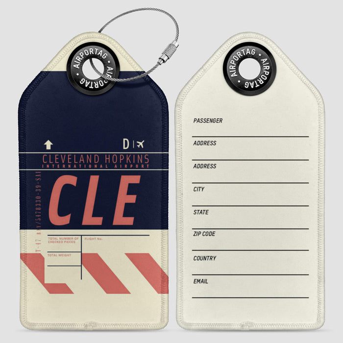 Airport Code Luggage Tag - IATA code CLE baggage tag