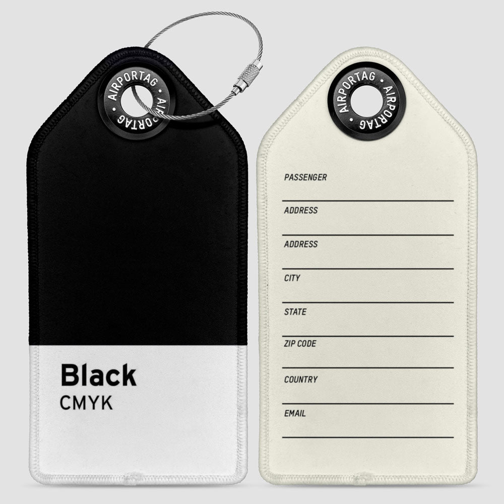 Black CMYK - Luggage Tag