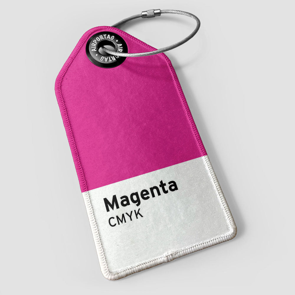 Magenta CMJN - Étiquette de bagage