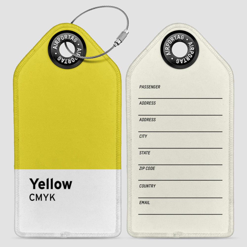 Yellow CMYK - Luggage Tag
