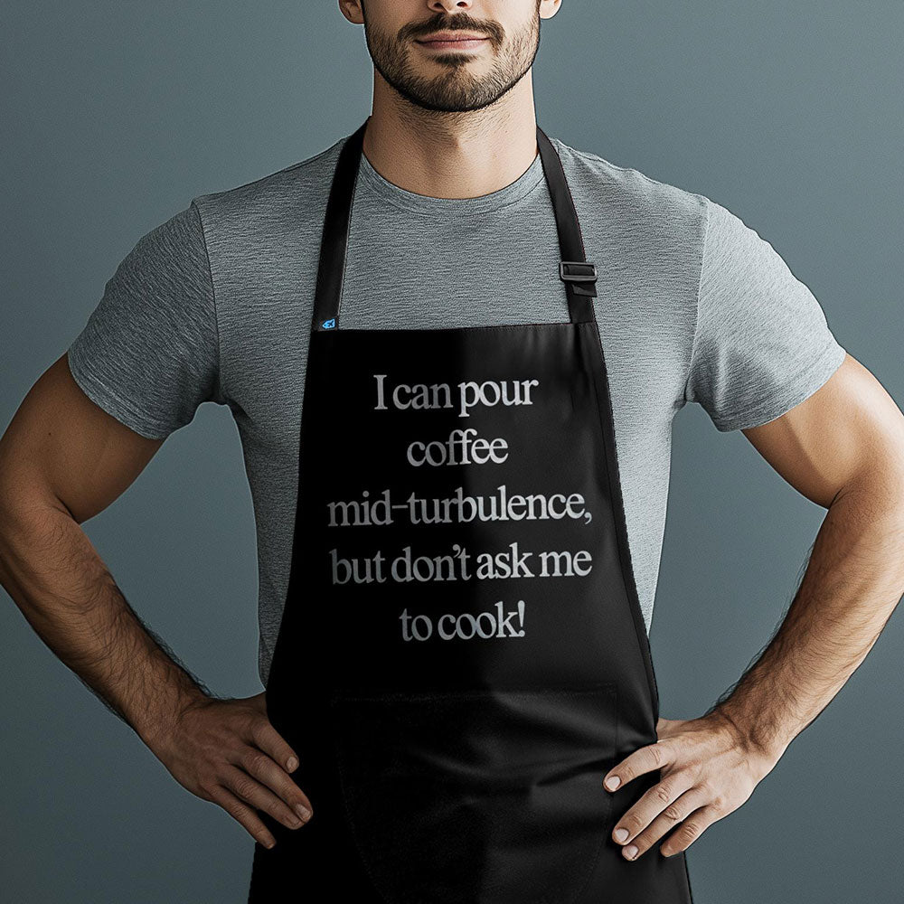 Pour Coffee mid-turbulence - Kitchen Apron