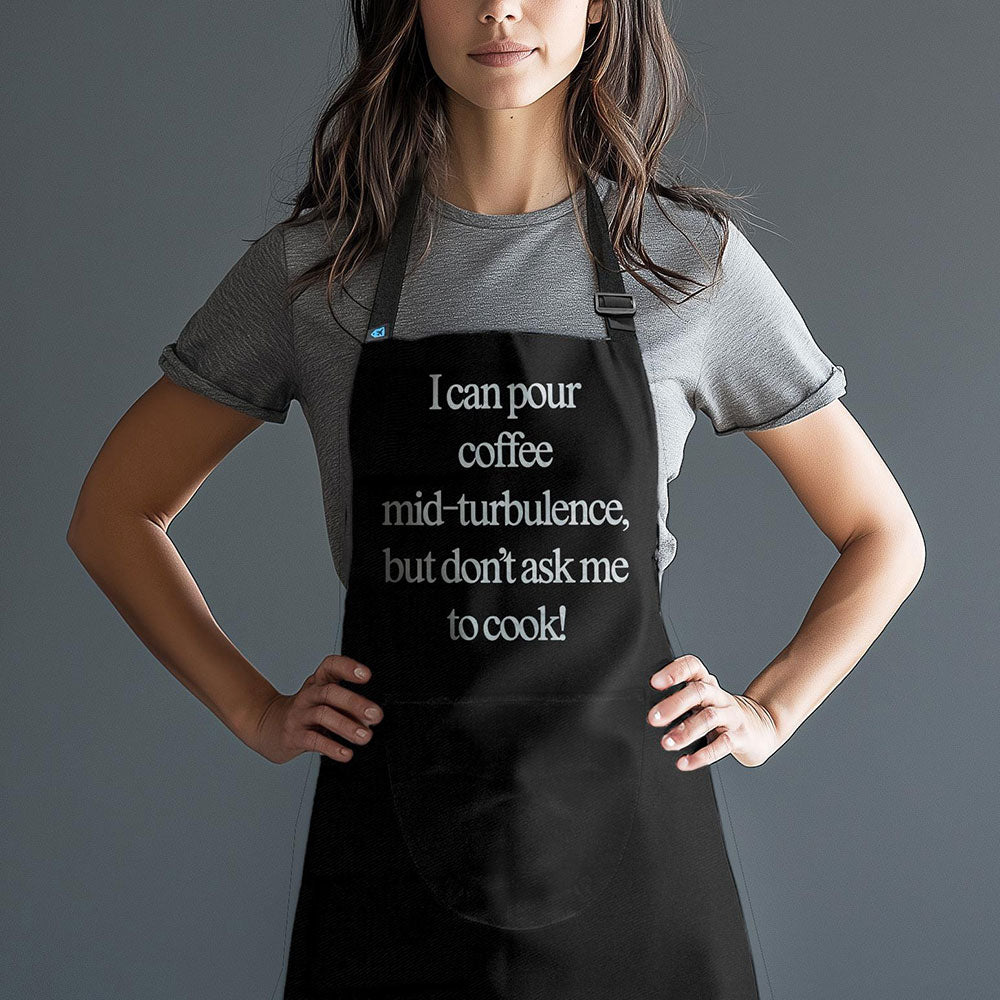 Pour Coffee mid-turbulence - Kitchen Apron