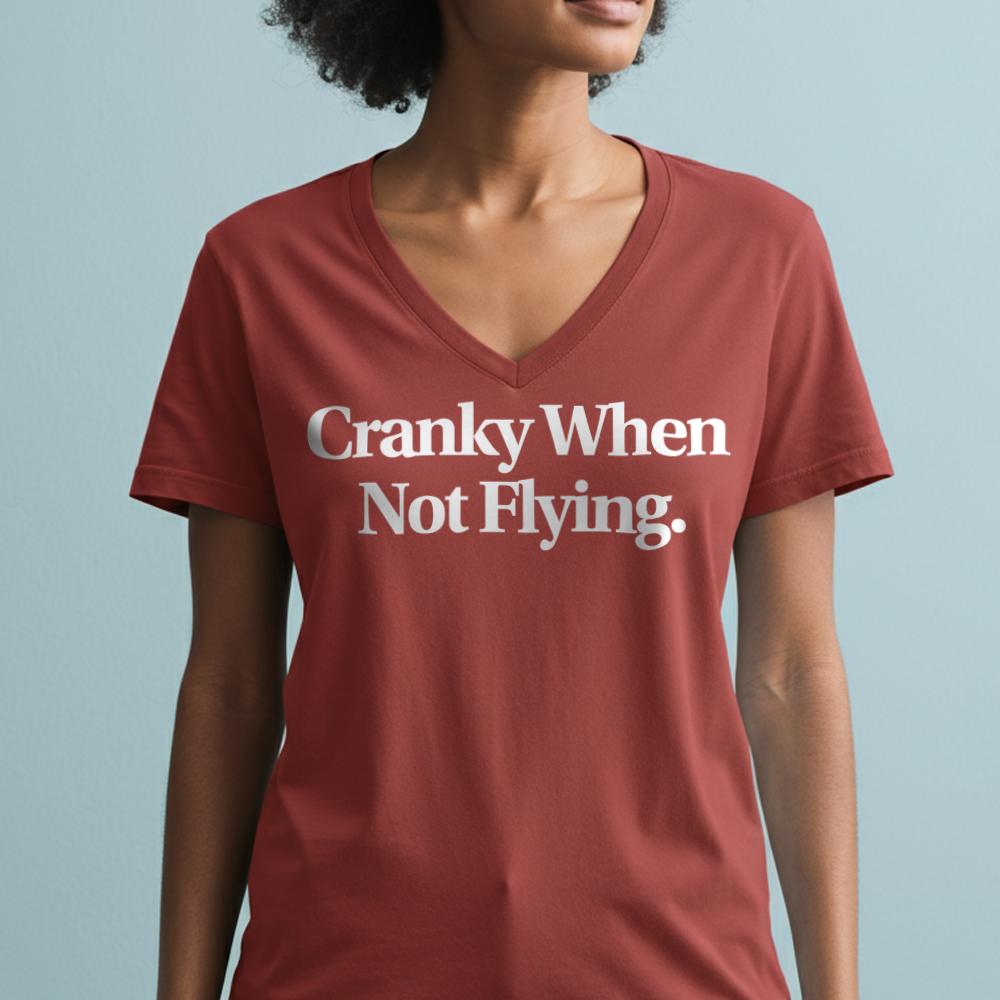 Cranky When Not Flying - Women's V-Neck T-Shirt