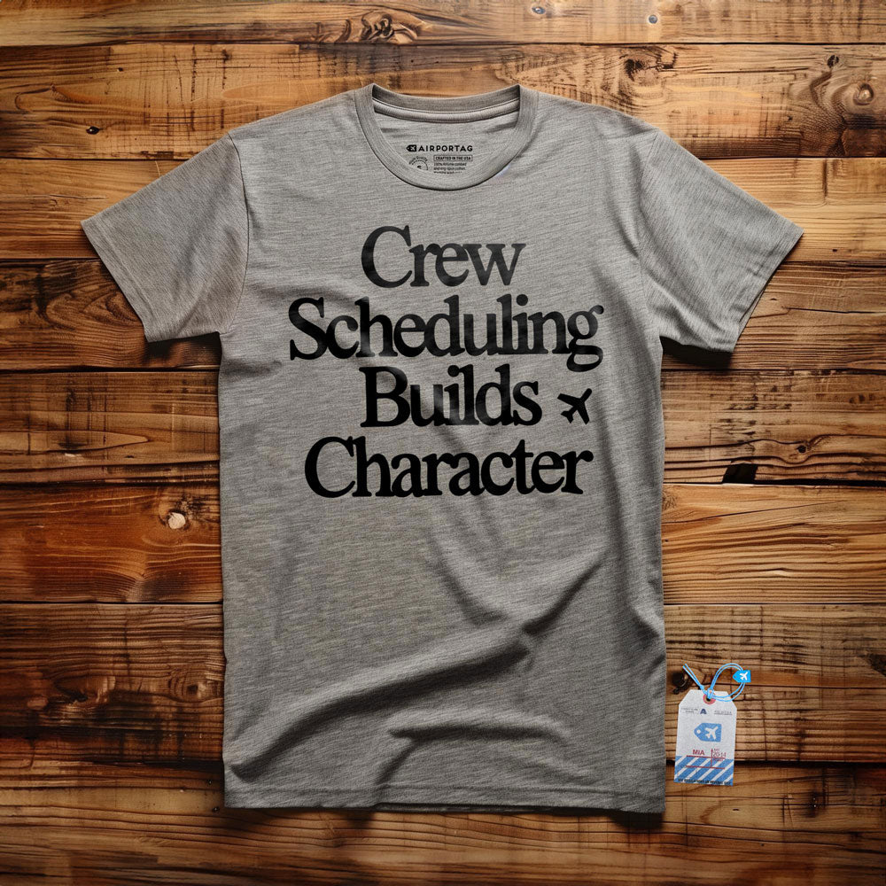 Crew Scheduling Builds Character - T-Shirt