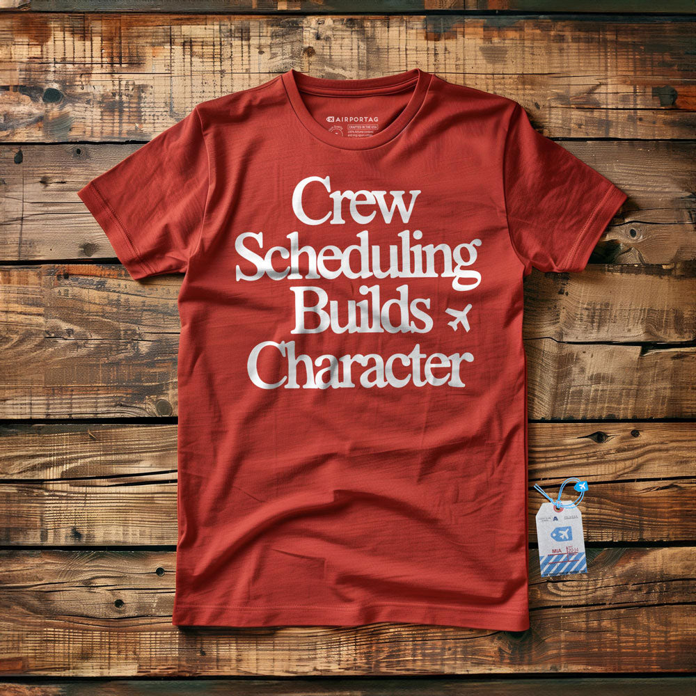 Crew Scheduling Builds Character - T-Shirt