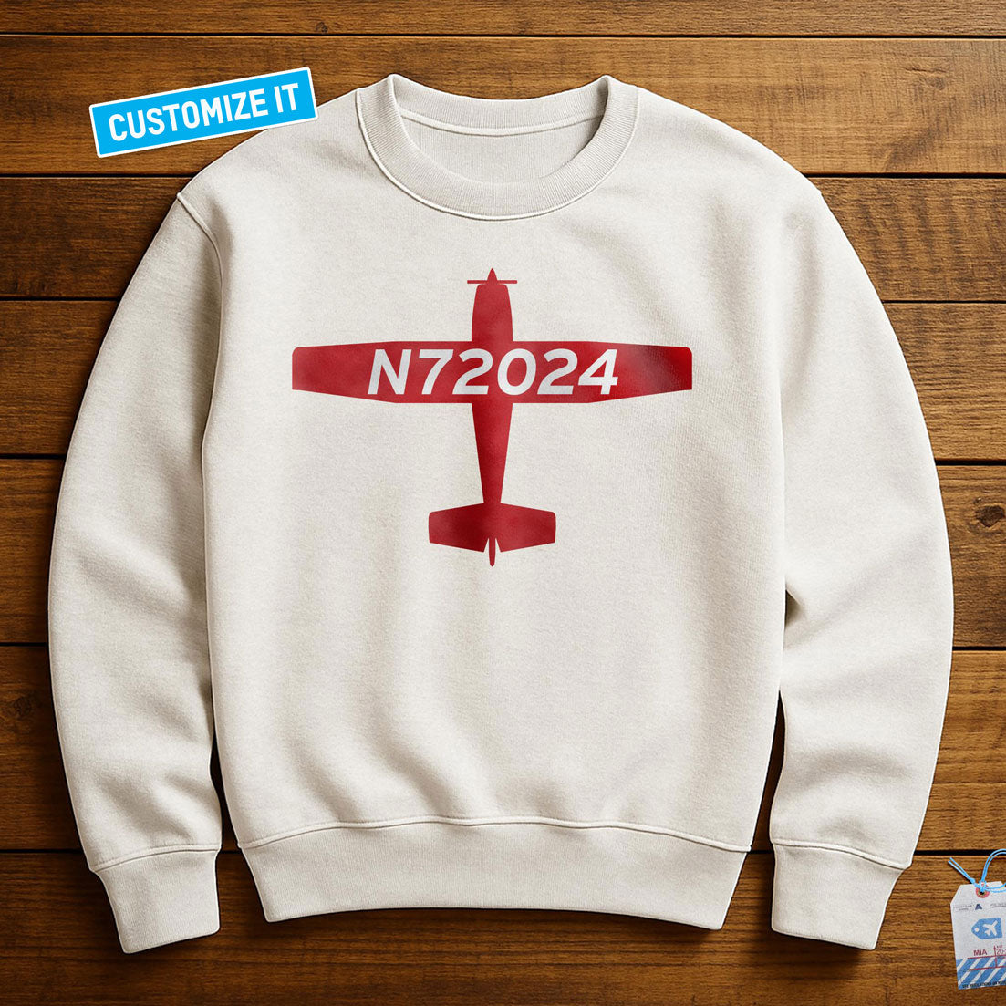 Custom Airplane Tail Number - Sweatshirt
