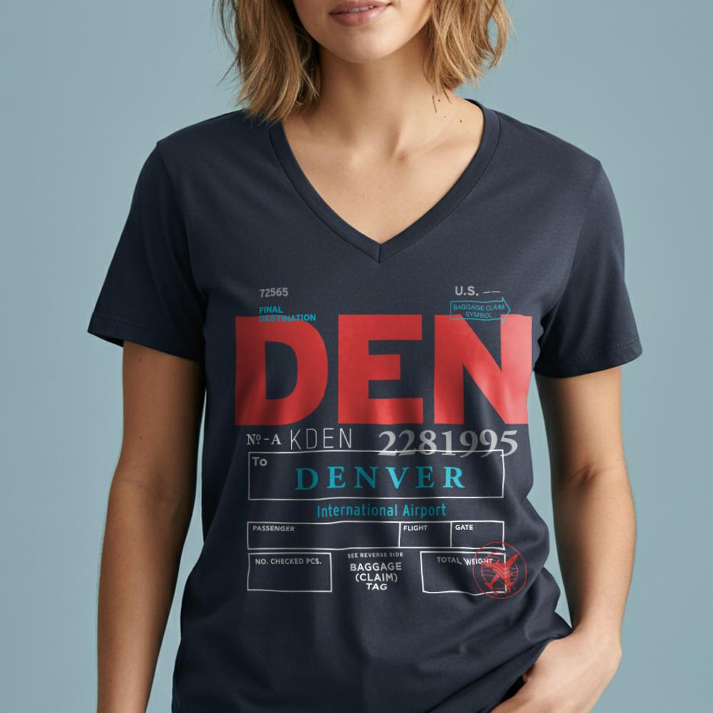 DEN - Women's V-Neck T-Shirt