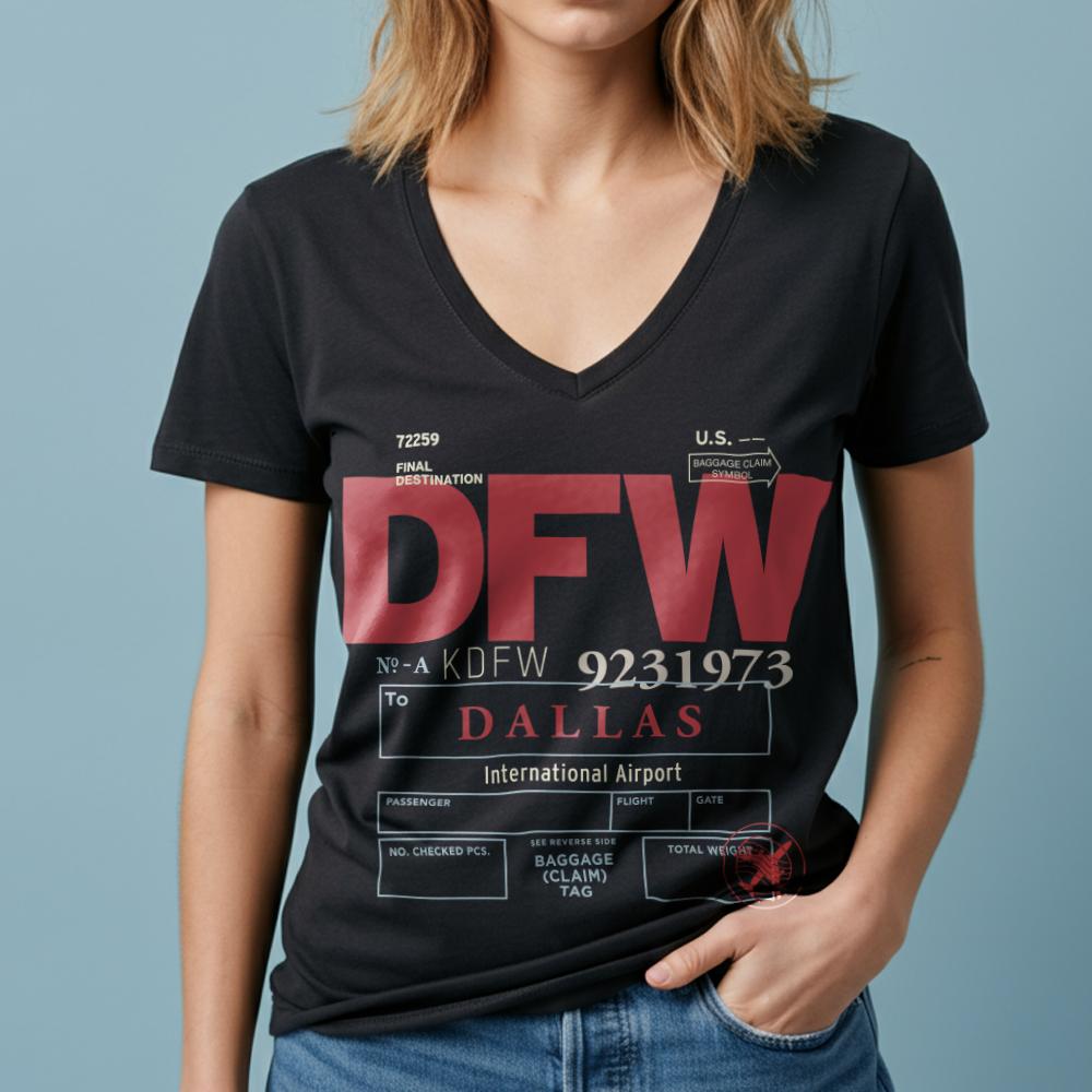 DFW - Women's V-Neck T-Shirt