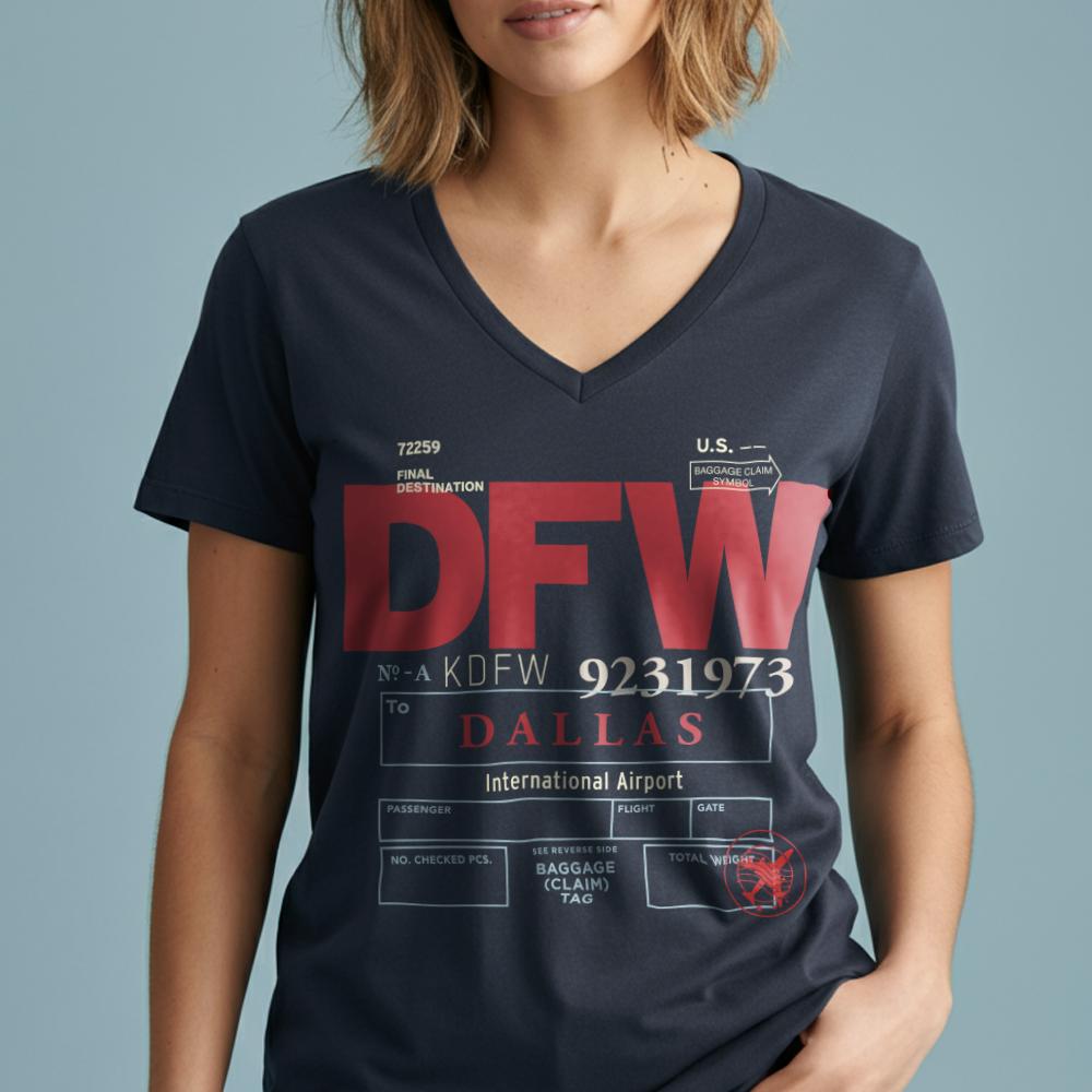 DFW - Women's V-Neck T-Shirt