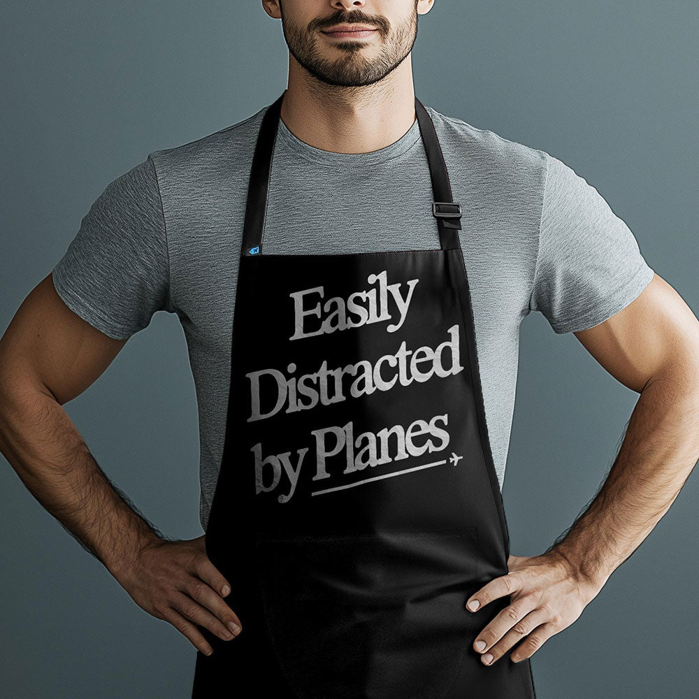 Easily Distracted By Planes - Kitchen Apron