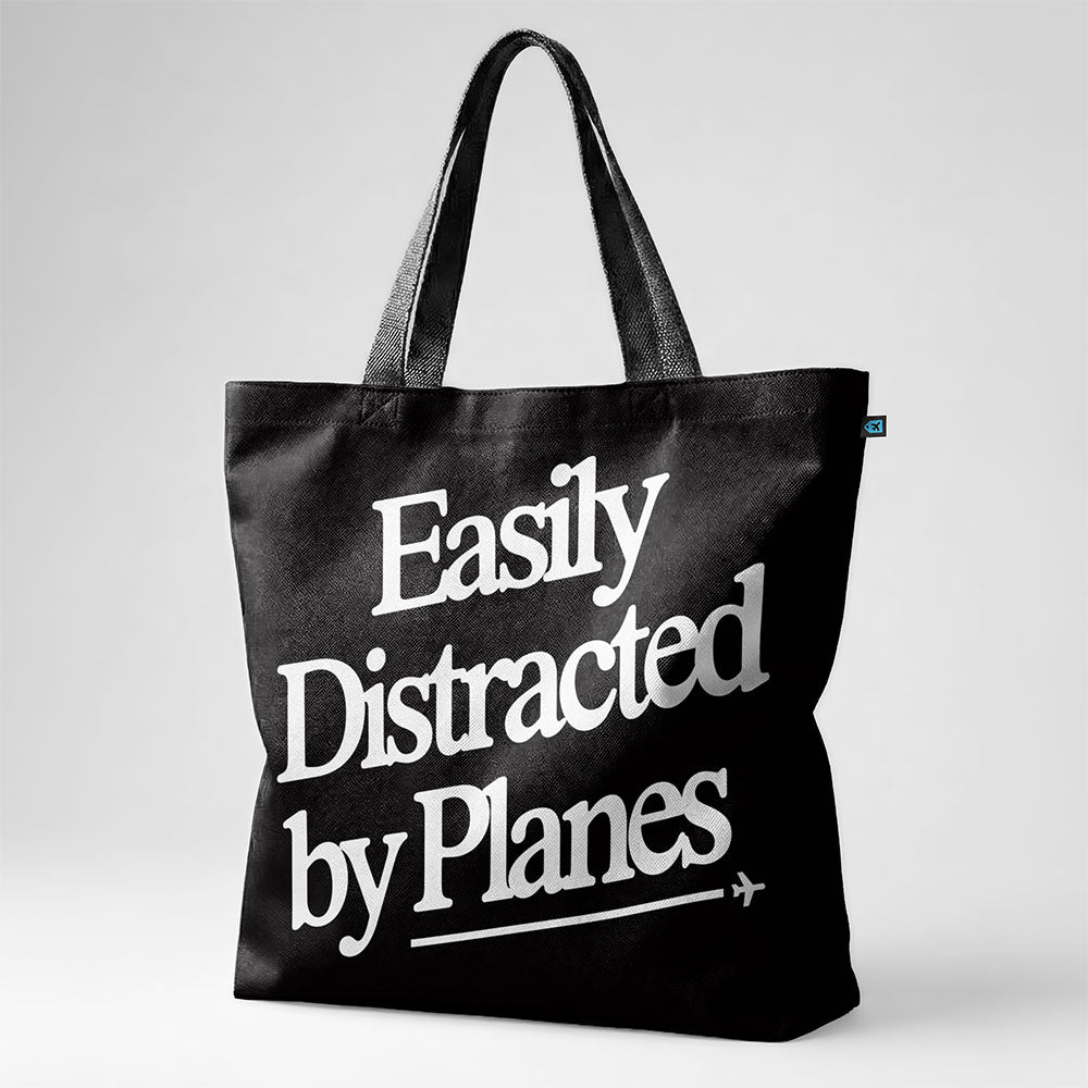 Easily Distracted by Airplanes - Tote Bag