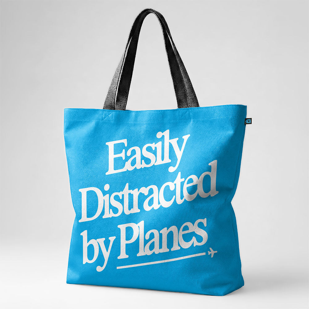 Easily Distracted by Airplanes - Tote Bag