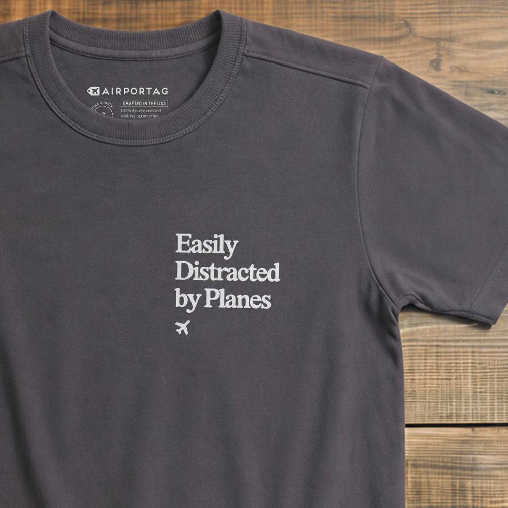 Distracted by Planes - Pocket - T-Shirt