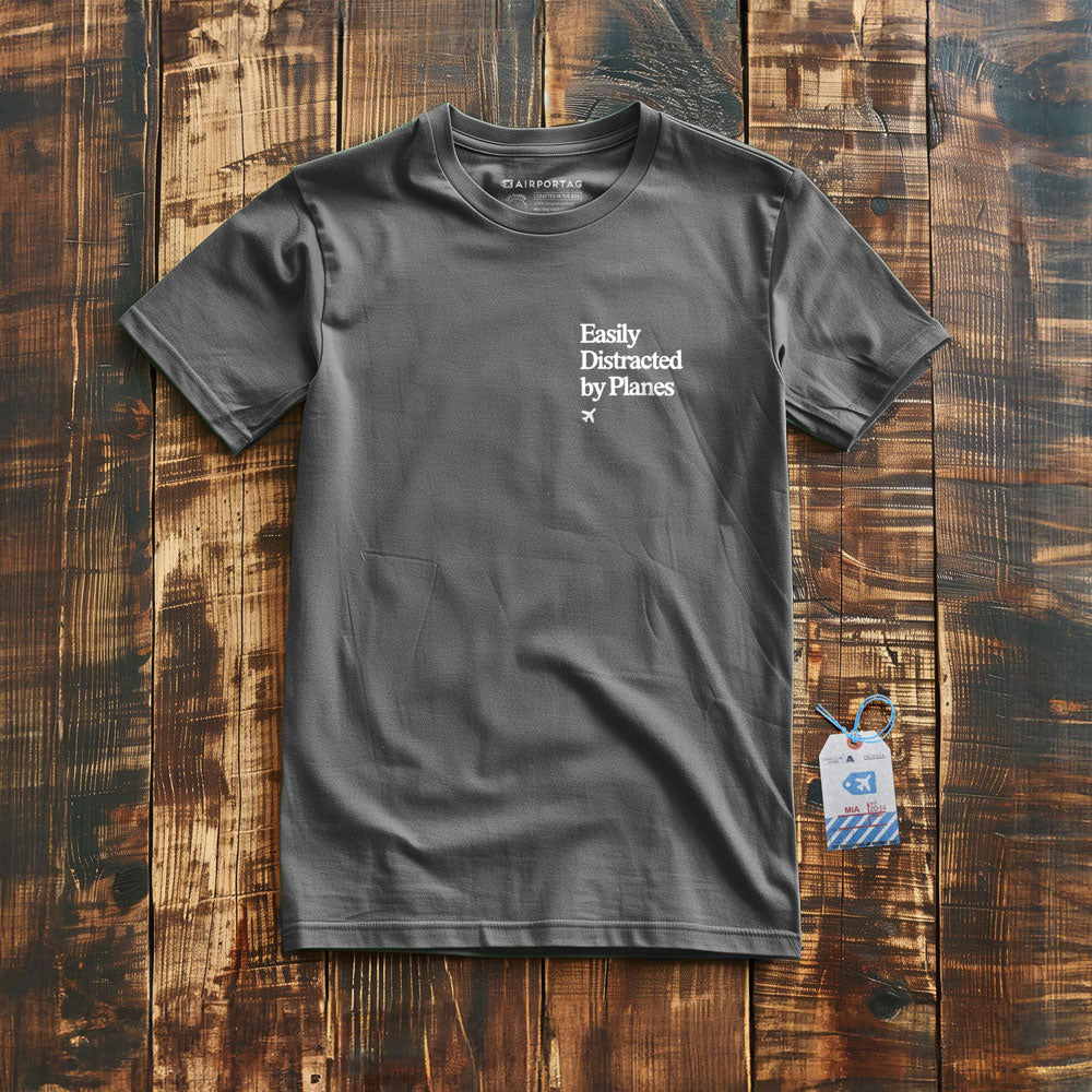 Distracted by Planes - Pocket - T-Shirt
