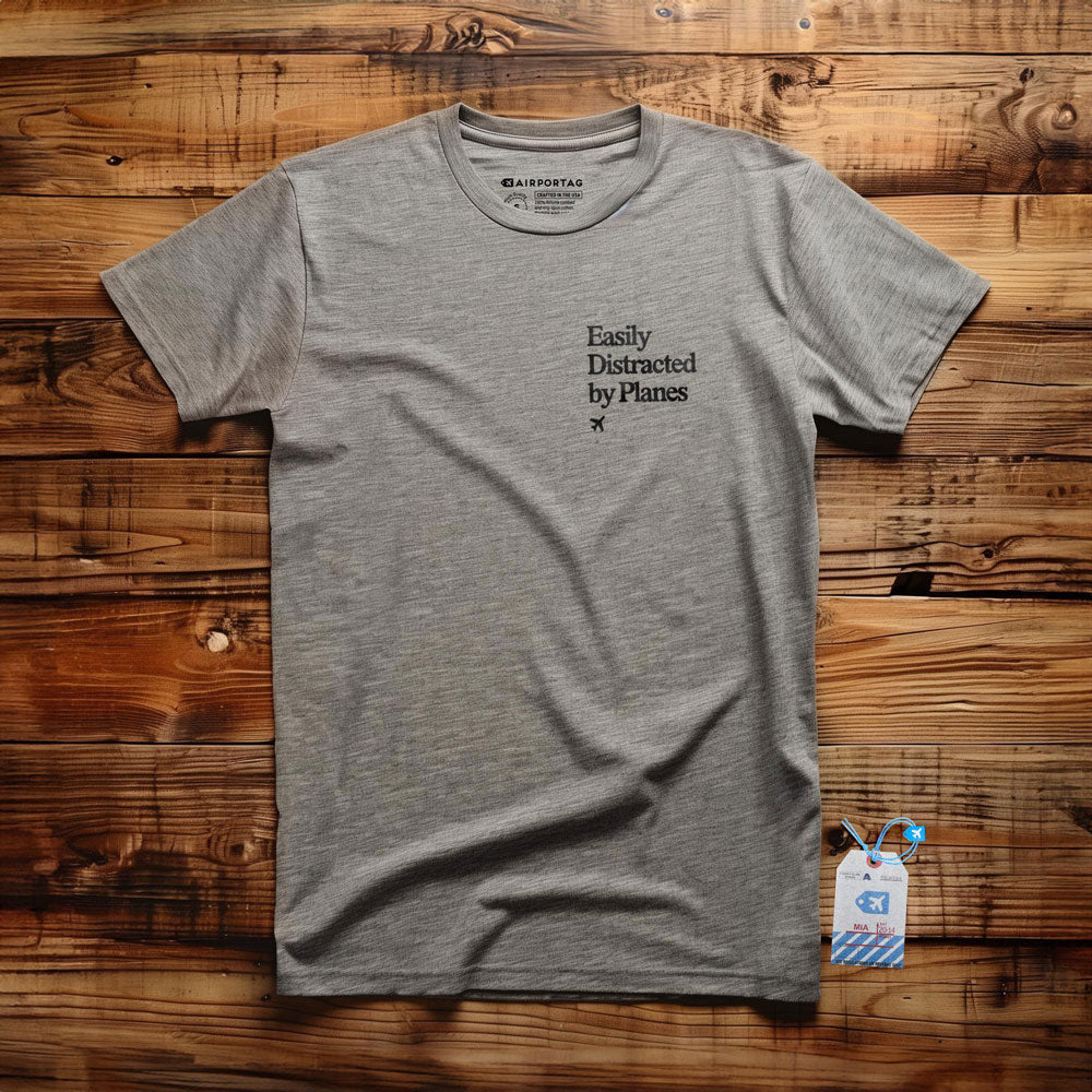 Distracted by Planes - Pocket - T-Shirt