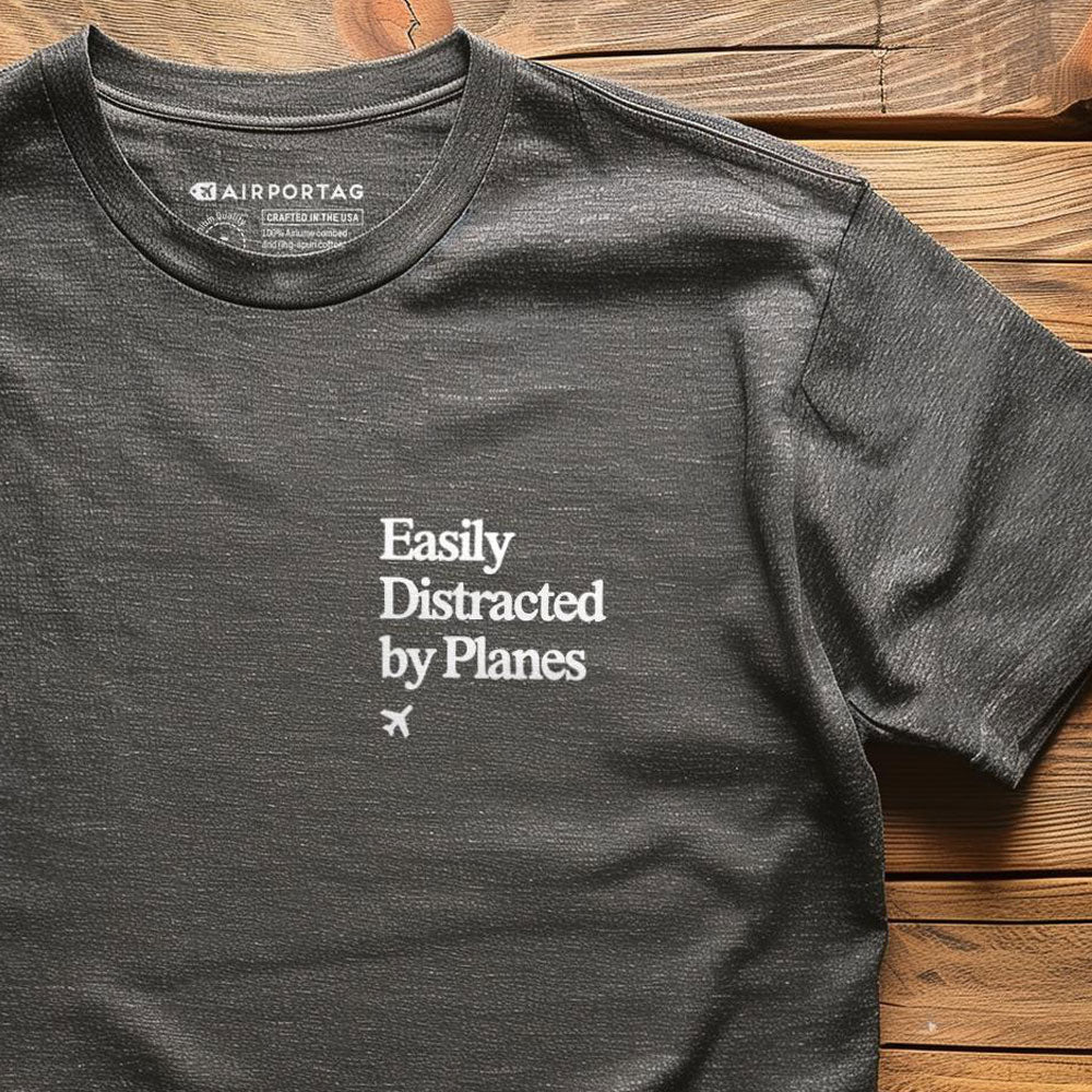 Distracted by Planes - Pocket - T-Shirt