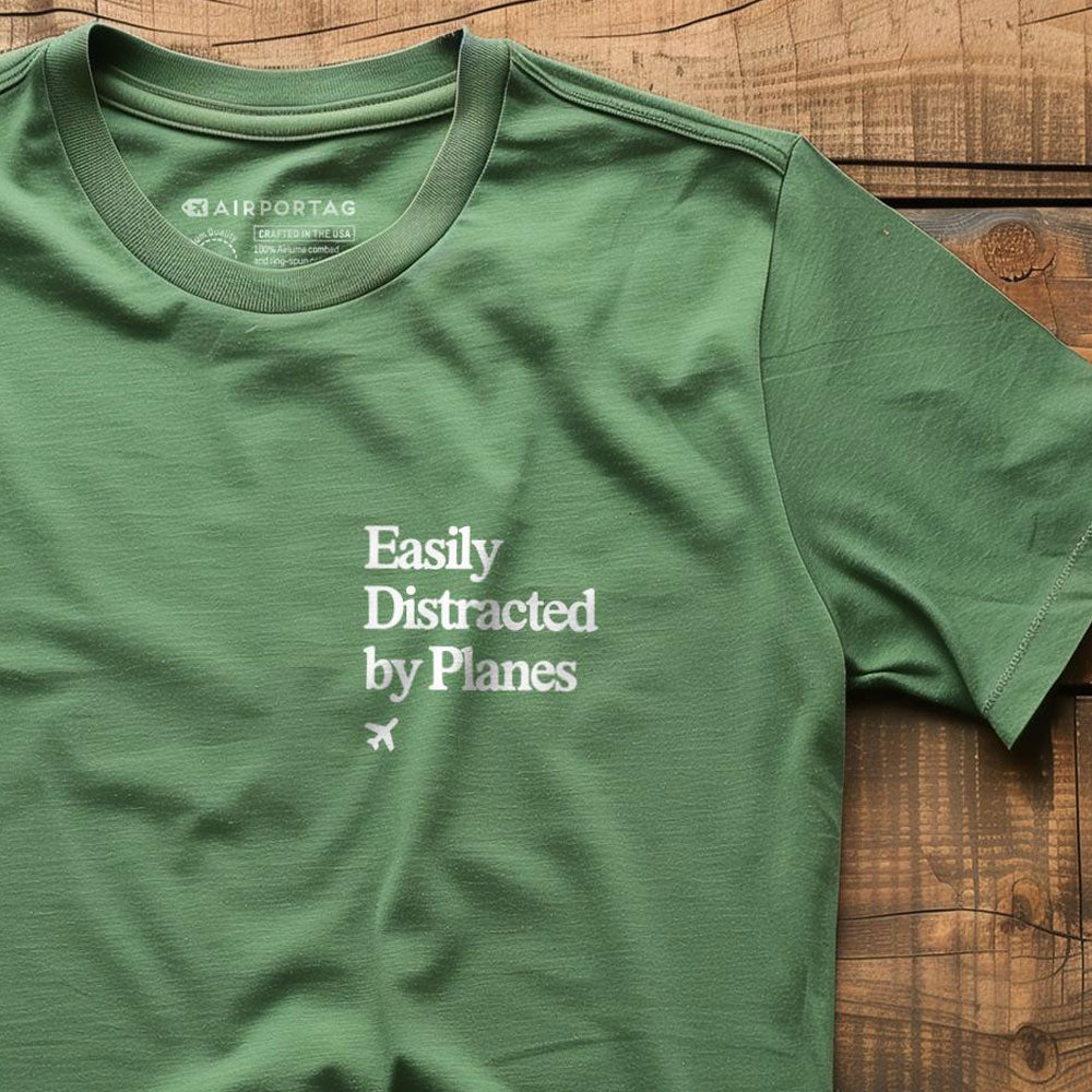 Distracted by Planes - Pocket - T-Shirt