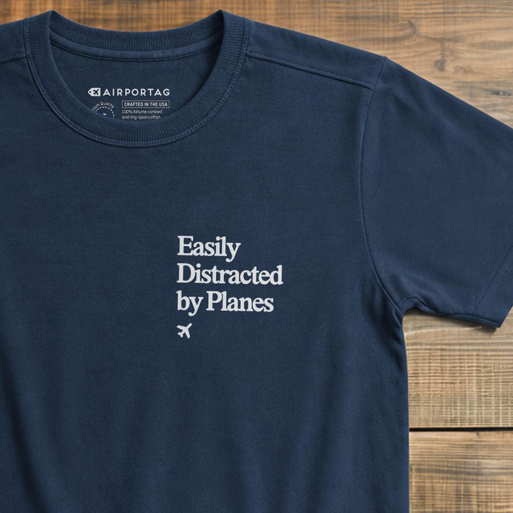 Distracted by Planes - Pocket - T-Shirt