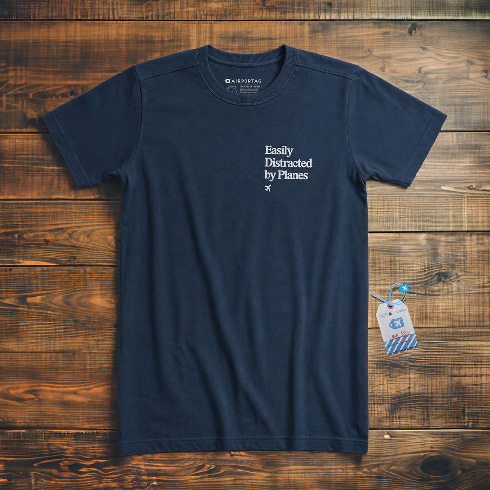 Distracted by Planes - Pocket - T-Shirt