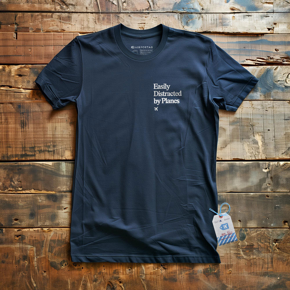 Distracted by Planes - Pocket - T-Shirt