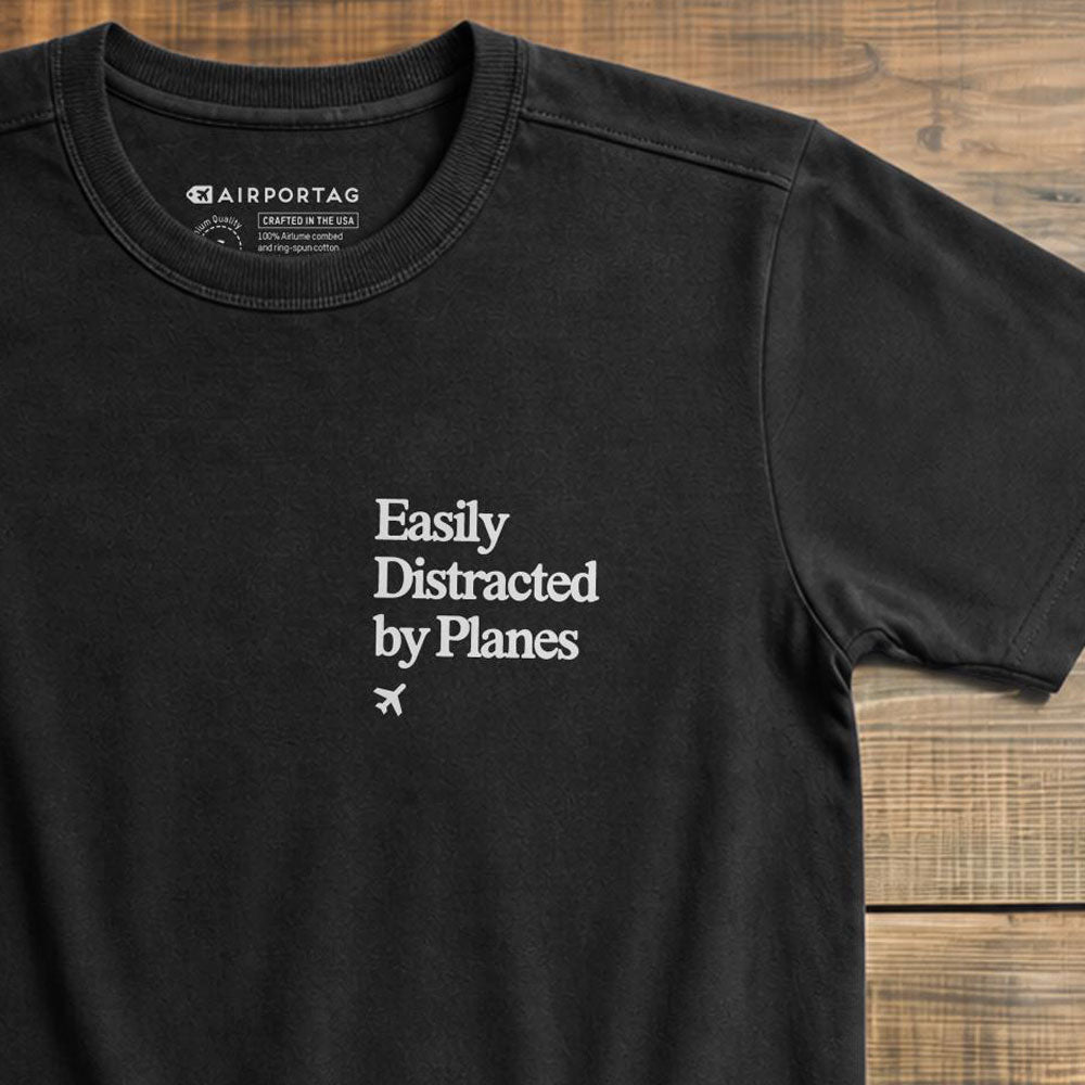 Distracted by Planes - Pocket - T-Shirt